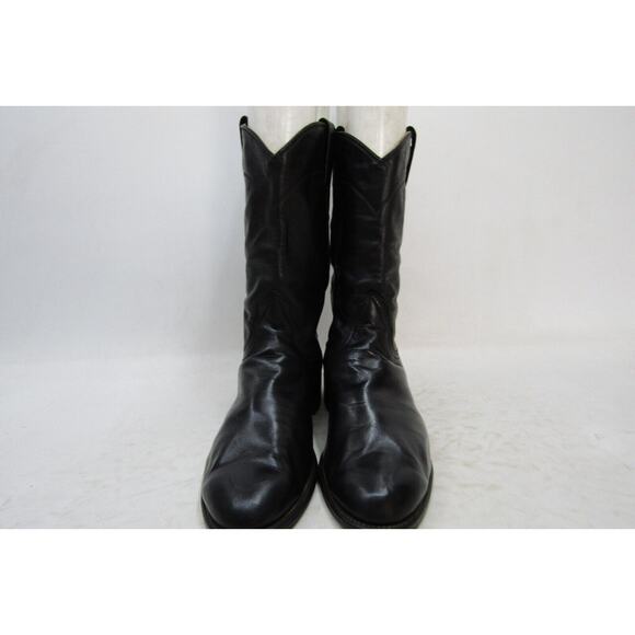 Evenin Star Mens Size 8.5 D Black Leather Cowboy Western Roper Boots main image 10